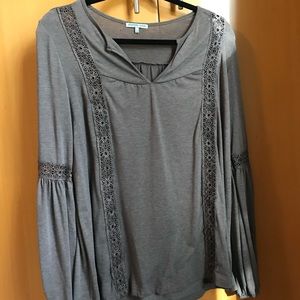Charlotte russe Grey toned mauve loose top